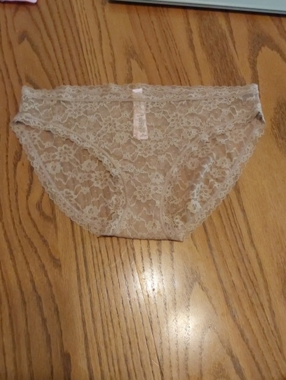 Victorias Secret Lace Cream Colored Bikini Panties